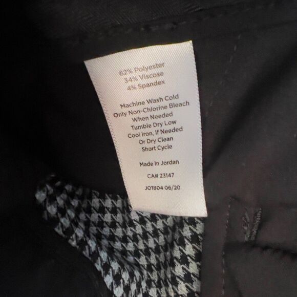Talbots Pants Size 12P Petite Hampshire Ankle Houndstooth Black/Gray - Picture 7 of 10